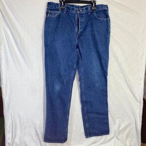 Carhartt FR Work Flame Resistant Straight Jeans Men's 40x34 Blue Denim Mid Rise